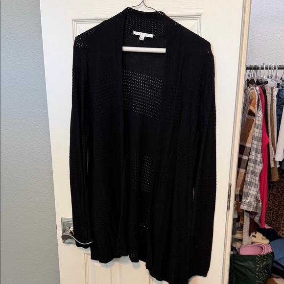 Cyrus Sweaters - Cyrus Elegant Black Open-Front Cardigan